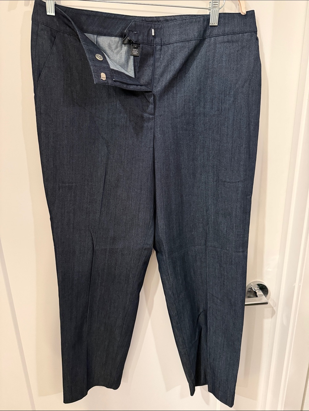 St. John Navy Straight-Leg Jeans